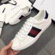 Women White Leather  Ace Low-top