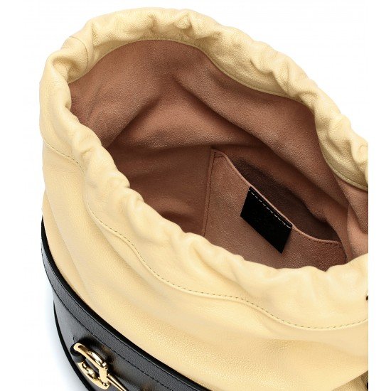 Horsebit leather bucket Black P00435233