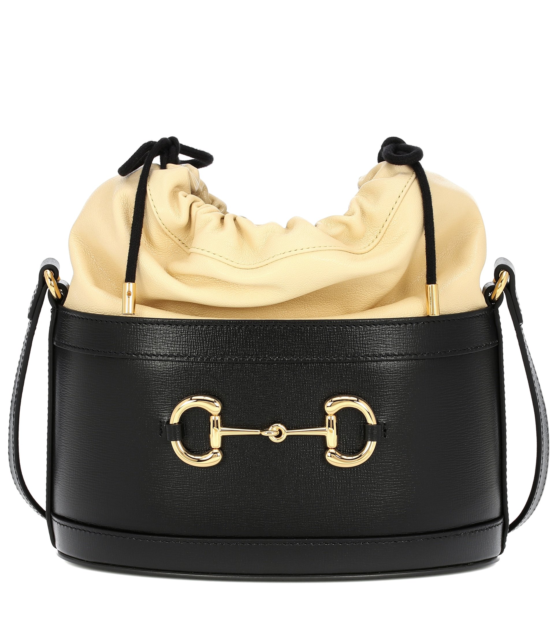 Horsebit leather bucket Black P00435233