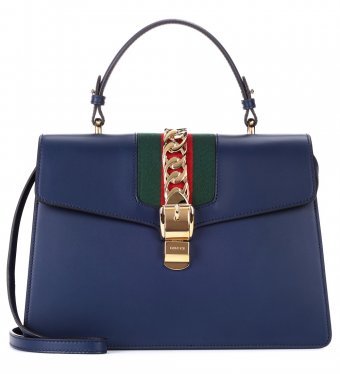 Sylvie embellished leather tote Blue P00268041