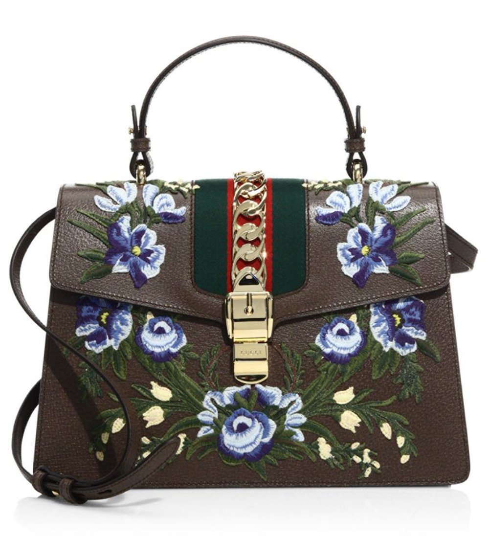 Sylvie Floral-Embroidered Leather 0400094589582