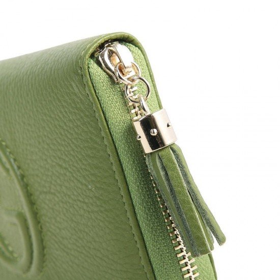 Light Green Calfskin Leather B5726