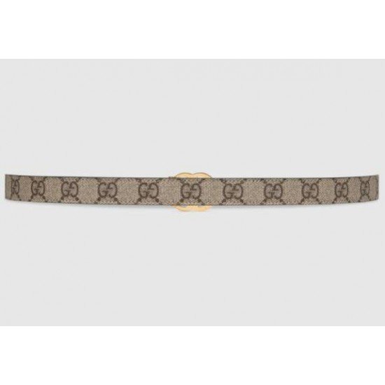 Double G buckle double-sided narrow belt