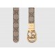 Double G buckle double-sided narrow belt