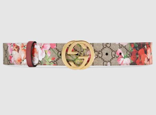 GG Blooms print belt