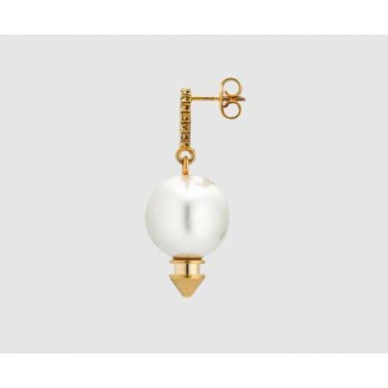 Interlocking Double G Pearl Earrings