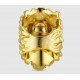 Lion head ring with crystal