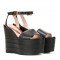 Gucci Platform leather sandals Black