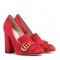 Gucci Suede loafer 10.5cm pumps Red