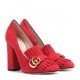 Gucci Suede loafer 10.5cm pumps Red