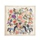 Gucci Floral-Print Silk Foulard Scarf Shell Pink