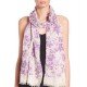 Gucci Herbarium-Print Stole Violet Ivory