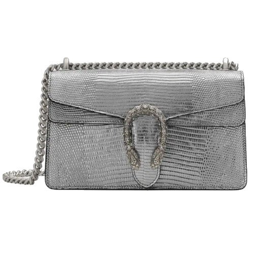 Dionysus metallic lizard small shoulder bag