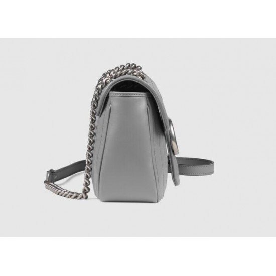 GG Marmont Small Shoulder Bag Grey