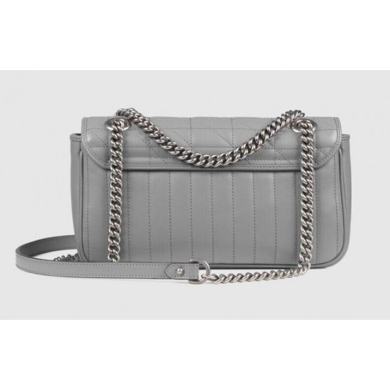 GG Marmont Small Shoulder Bag Grey