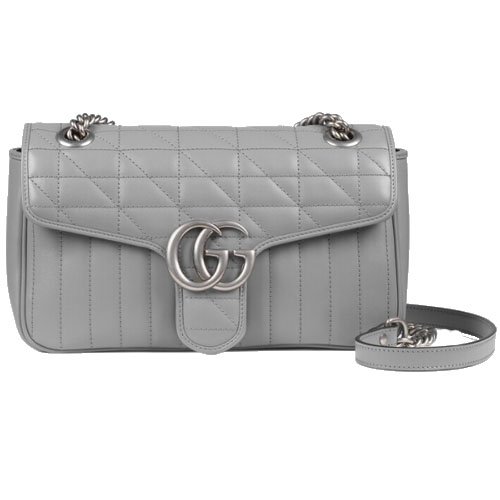 GG Marmont Small Shoulder Bag Grey