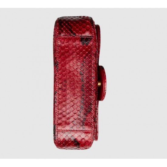 GG Marmont Red Python Super Mini