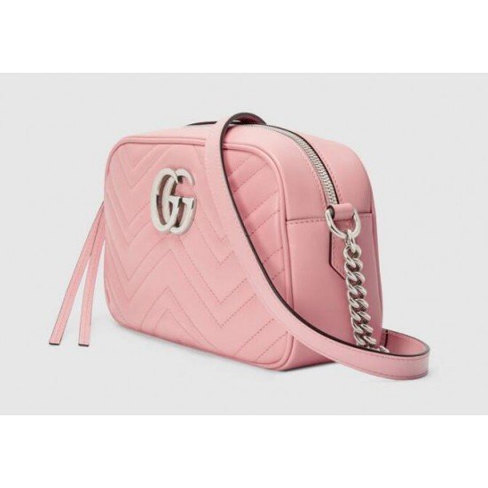 GG Marmont small pink shoulder bag