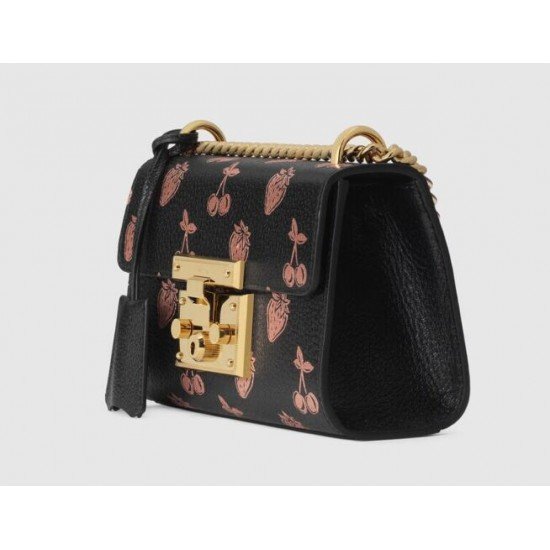 Padlock berry print small Black 409487