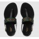 GG webbing leather flip flops sandals