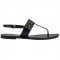 GG webbing leather flip flops sandals