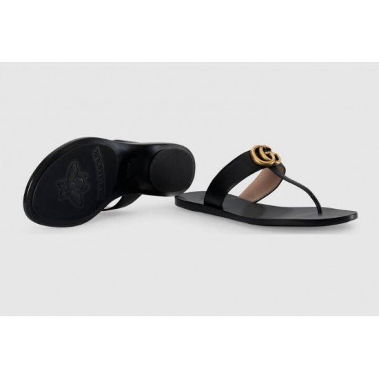 GG leather flip flops 497444 A3N00 1000