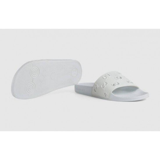 Ladies rubber GG slippers 573922 JDR00 9014