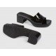 Ladies rubber slippers Black