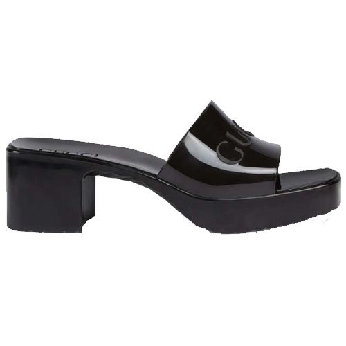 Ladies rubber slippers Black