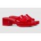 Women Gucci logo slippers Red