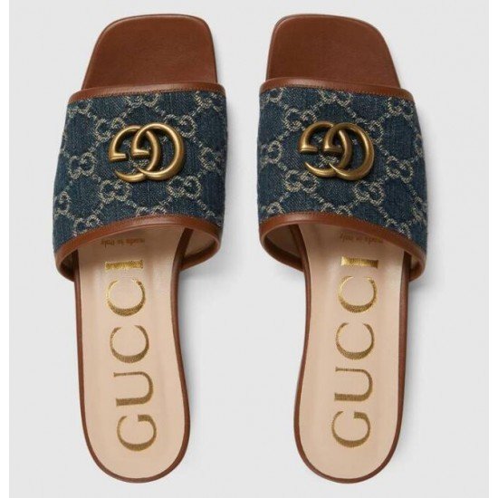 GG Denim womens sandals