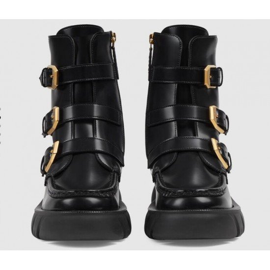 Womens Buckle Ankle Boots