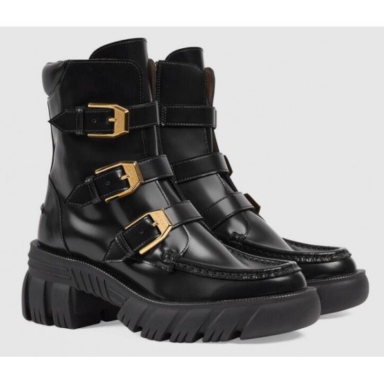 Womens Buckle Ankle Boots