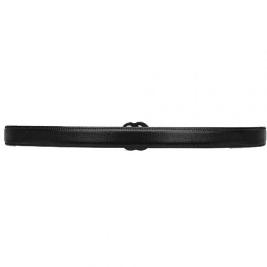 Gucci buckle narrow belt black