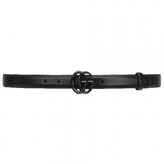 Gucci buckle narrow belt black