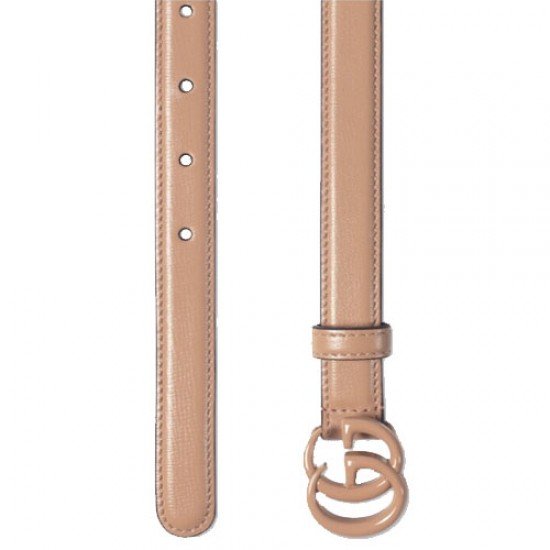 Gucci rose beige buckle narrow belt