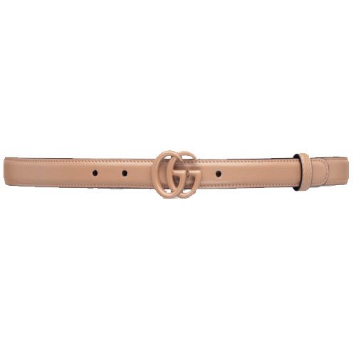 Gucci rose beige buckle narrow belt