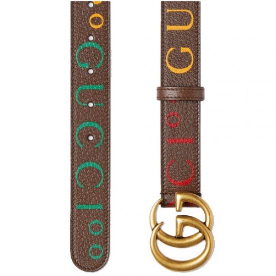 Gucci brown leather belt