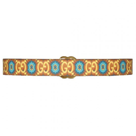 Gucci Blue orange canvas belt