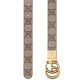 Gucci buckle double-sided narrow belt black