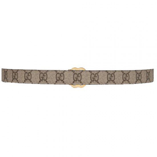 Gucci buckle double-sided narrow belt black