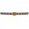 Gucci buckle double-sided narrow belt black