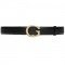 Gucci G buckle narrow belt black 3cm