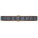 Gucci blue GG denim square fabric belt