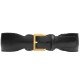 Gucci black leather horsebit buckle belt