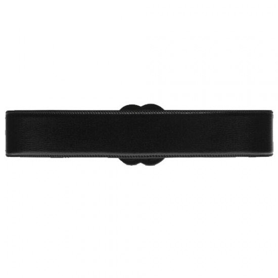 Gucci buckle wide leather belt black