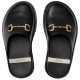 Mens saddle buckle slippers