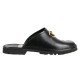 Mens saddle buckle slippers