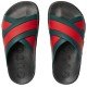 Mens rubber sandals with webbing