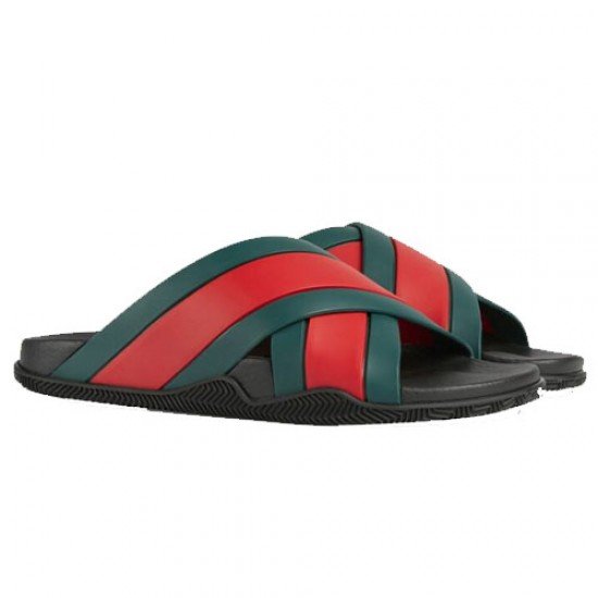 Mens rubber sandals with webbing